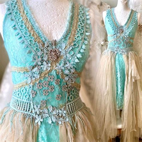 Boho Wedding Dress Fairy ,bridal Gown for Faries,elven Wedding Dress Rustic,bohemian Wedding Raw ...