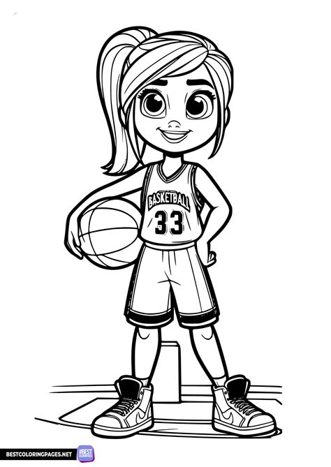 Basketball Coloring Pages For Girls