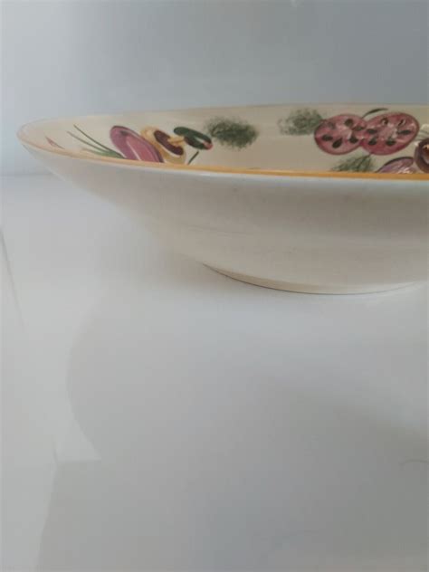 VINTAGE Los Angeles Potteries Embossed Ceramic Salad Serving Bowl #508 ...