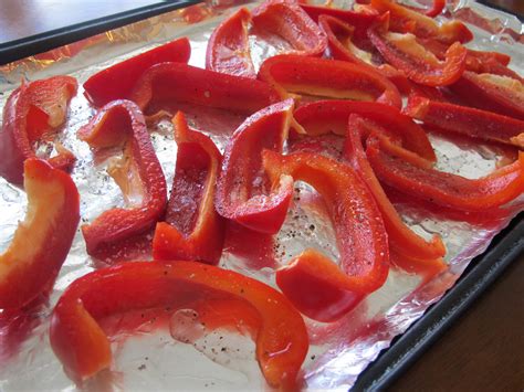 oven roasted bell pepper strips