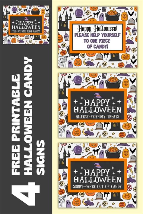 FREE Printable Halloween Candy Signs (4 Printables!) - Leap of Faith ...