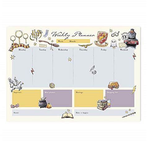 Planner saptamanal - Harry Potter - Grupo Erik