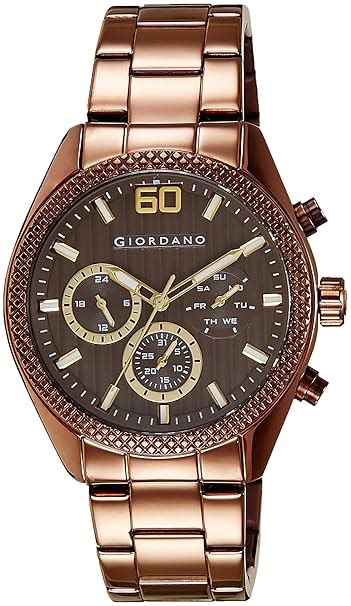 Giordano Multifunction Brown Dial Men's Watch - 1722-55 : Amazon.in ...
