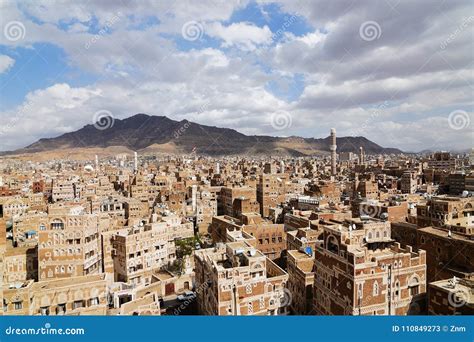 Sanaa, capital of Yemen stock image. Image of arabic - 110849273