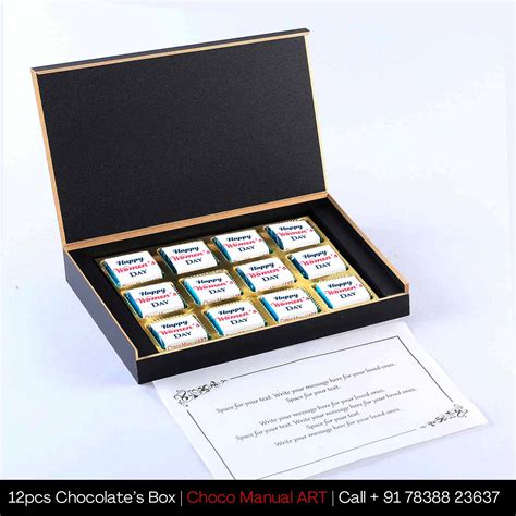 White modern box of chocolates with floral design – Choco ManualART