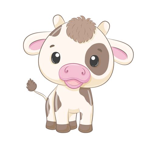 Cute Animal Drawings Cow at Sean Freeleagus blog