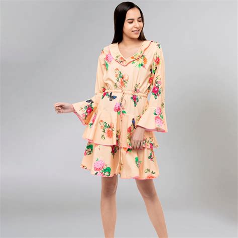 Yellow Floral Frill Dress – First Resort by Ramola Bachchan