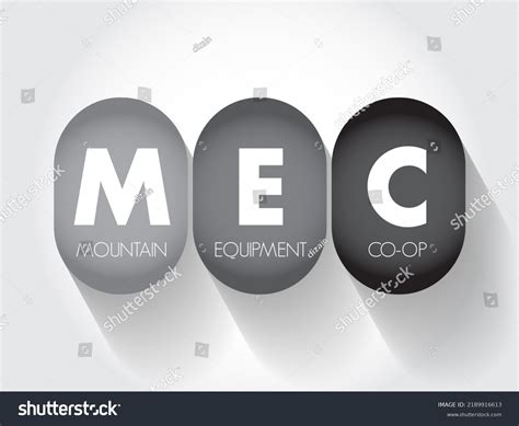 Mec Mountain Equipment Coop Acronym Concept Stock Illustration ...