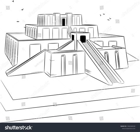 Ziggurat Of Ur Sketch