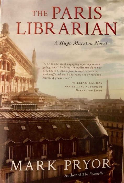 The Paris Librarian by Mark Pryor hugo Marston Series Book 9 - Etsy