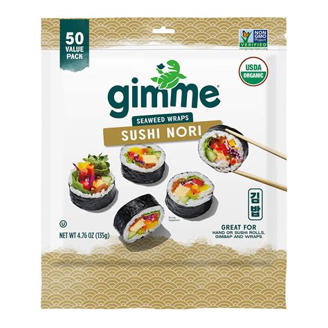 Snapklik.com : Gimme Seaweed Sushi Nori Premium Organic Roasted Seaweed ...