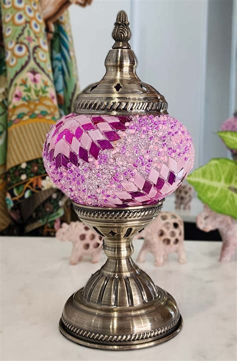 Turkish Mosaic Lamp DIY Home Craft Kit Sadie Pink and Purple - Moon ...