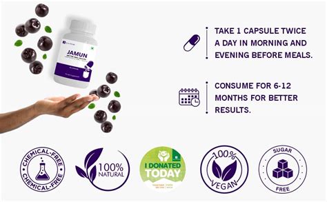 Buy Ayoz Herbal Jamun Seed Extract Capsules - Blood Sugar Support ...