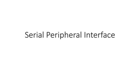 Image result for Serial Peripheral Interface PDF