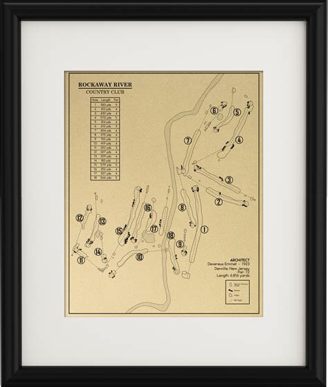 Rockaway River Country Club Outline (Print) – GolfBlueprints
