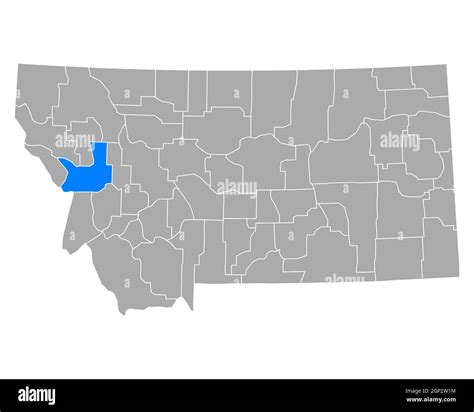 Map of Missoula in Montana Stock Photo - Alamy