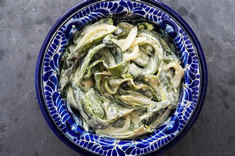 Roasted Poblanos in Cream Sauce (Rajas con Crema) Recipe