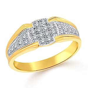 Classic Apollo Gold Plated Alloy & Brass Cz Amercian Diamond Finger ...