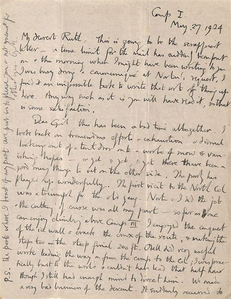 Read Everest-scaling mountaineer George Mallory’s last letters ...