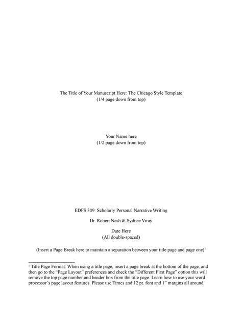 Chicago-Style-Template - The Title of Your Manuscript Here: The Chicago ...