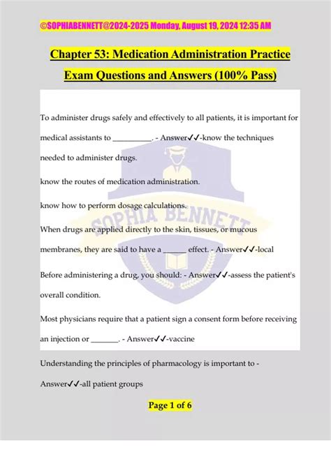 Image result for Basic Medication Exam Practice Questions