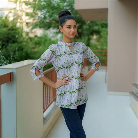 Nature's Melodious Jingle Pichwai Art Kurti – tSucchi Traditions