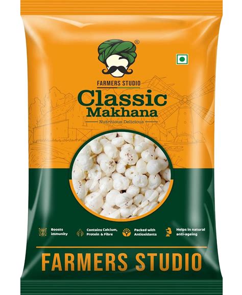 Farmers Studio Naturally Grown Makhana 200 g | Mix Foxnuts | Low‑Fat ...