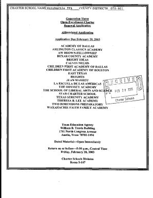 Fillable Online castro tea state tx Faith Family Academy Charter ...