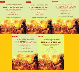 A Prose English Translation of The Mahabharata (Translated Literally ...