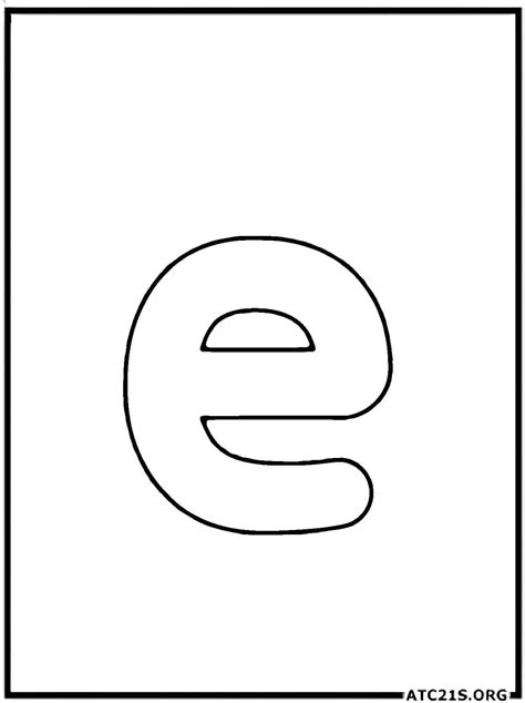 Free Letter E Coloring Pages Download | ATC21S