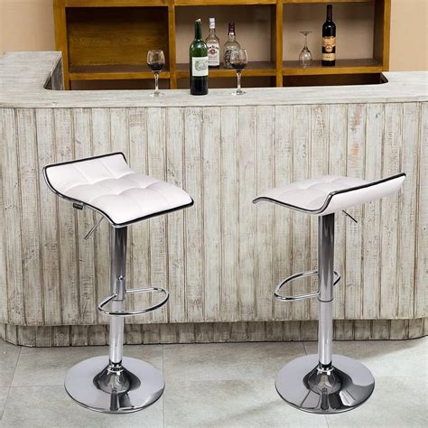 See related image detail. Amazon.com: ARTETHYS Modern Swivel Adjustable Home Barstools-Set of 2 ...