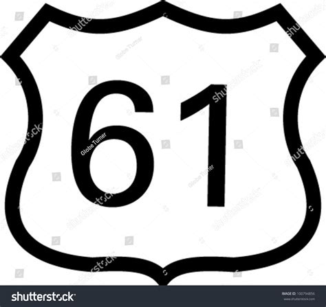 Us 61 Highway Sign Stock Vector (Royalty Free) 100794856 | Shutterstock