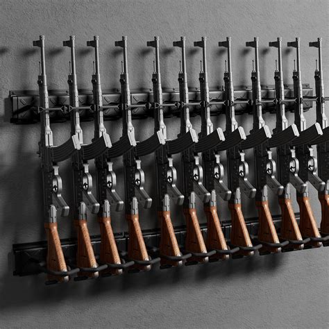 Blacksmith Gun Rack, Gun Rack Wall Mount, Gun Display (12-Slot ...