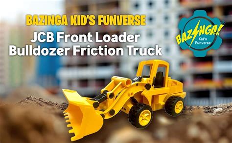 Bazinga JCB Bulldozer Truck Toy | Realistic Construction Friction Truck ...