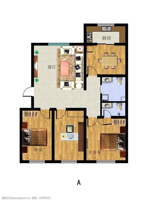 五室二厅三卫好户型图,5室2厅3卫最佳户型图,单层200平米房屋图_大山谷图库