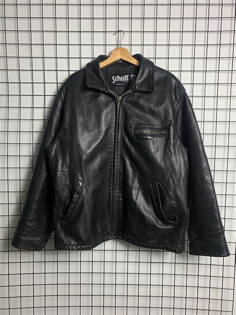 Leather Jacket × Schott Schott vintage 90s leather jacket made in USA ...