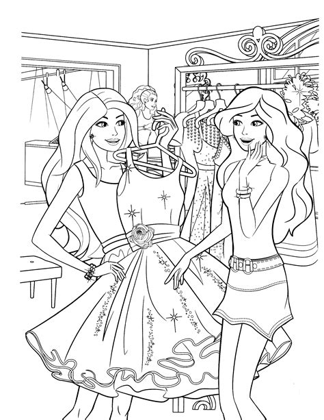 Barbie And Friends Coloring Pages at GetColorings.com | Free printable ...