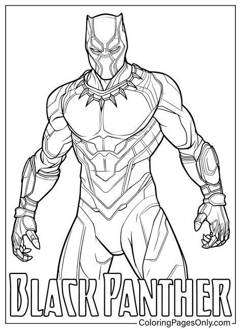 Black Panther Coloring Page