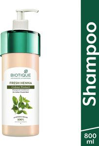 BIOTIQUE Fresh Henna Color Protect Shampoo & Conditioner For Color ...
