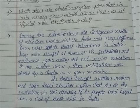 4. Write about the education system prevalent in India during pre ...