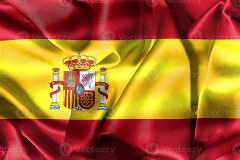 Spain flag - realistic waving fabric flag 10770389 Stock Photo at Vecteezy