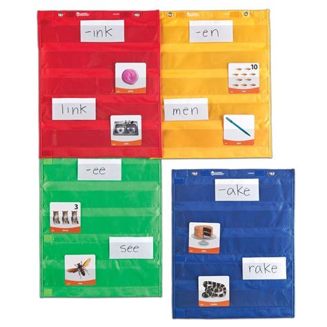 Learning Resources Magnetic Pocket Chart Squares - Set of 4, Classroom ...