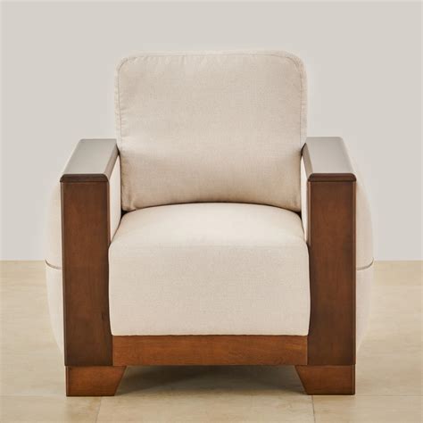 Buy Erica Fabric 1-Seater Sofa - Beige from Home Centre at just INR 19997.0