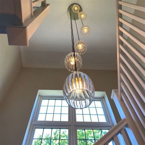 Large Jules 5 Way Cluster Pendant Light – Glow Lighting | Stairway ...