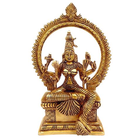 Buy South Indian Arts Brass Goddess Rajarajeshvari Idols, Tripura ...