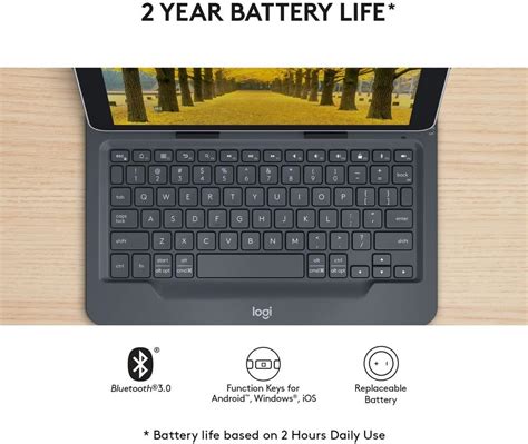 Buy Logitech Universal Folio with Integrated Bluetooth 3.0 Keyboard for ...