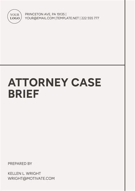 Free Case Brief Templates to Edit Online & Print