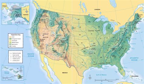 Major Mountain Ranges in United States