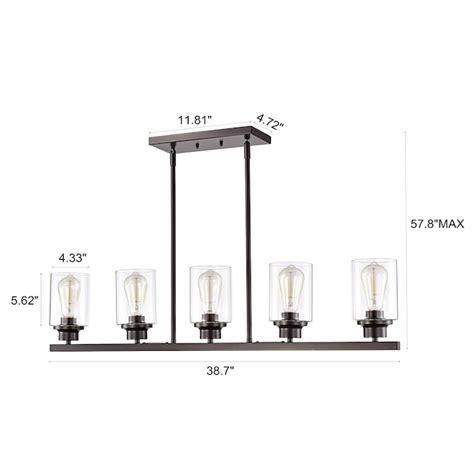 Flynama Ceiling light 5-Light Oil Rubbed Bronze Modern/Contemporary ...