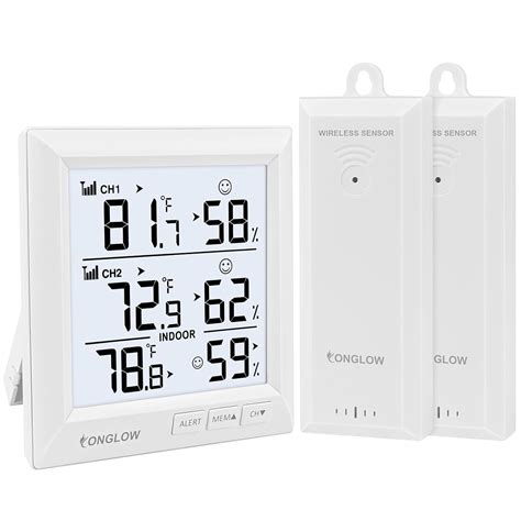 Amazon.com: Indoor Outdoor Thermometer Wireless, High Precision Indoor ...
